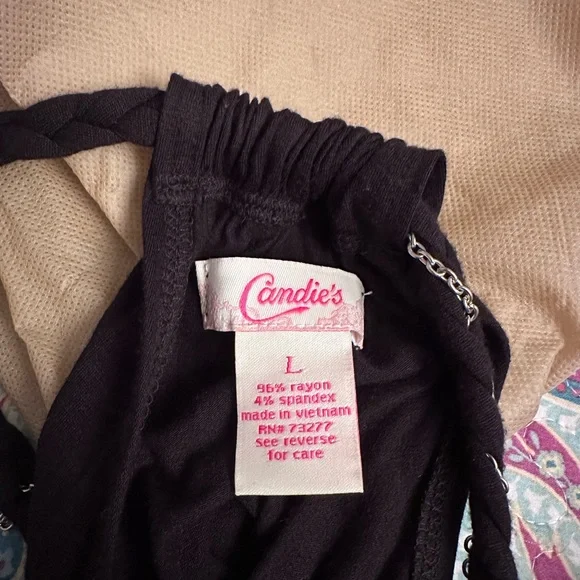 Candie's Elegant Black Chemise - Picture 4 of 4